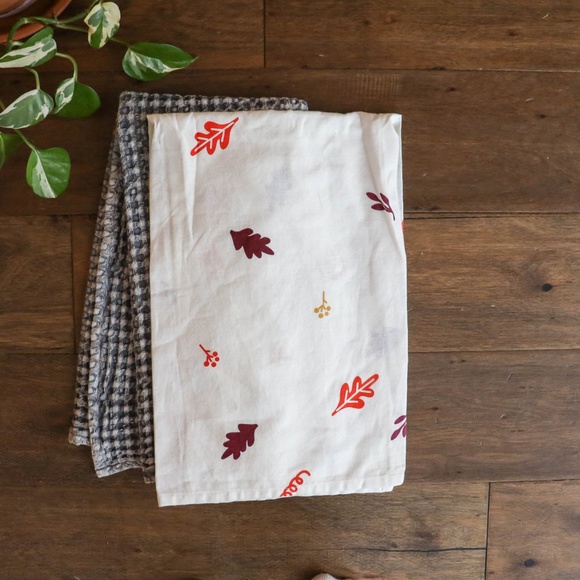 🍁 "Carve Pumpkins, Drink Cider" Fall Dish Towel - Picture 2 of 3